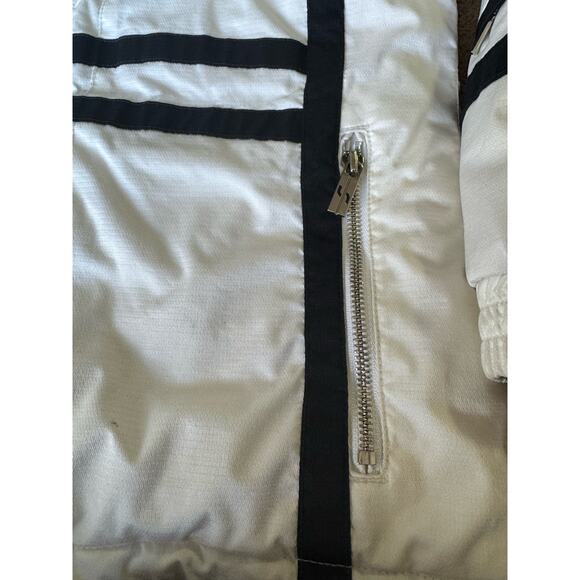 Spyder For Girls white & black ski snowboard coat removable fur hood aged 12-14 - Picture 9 of 15